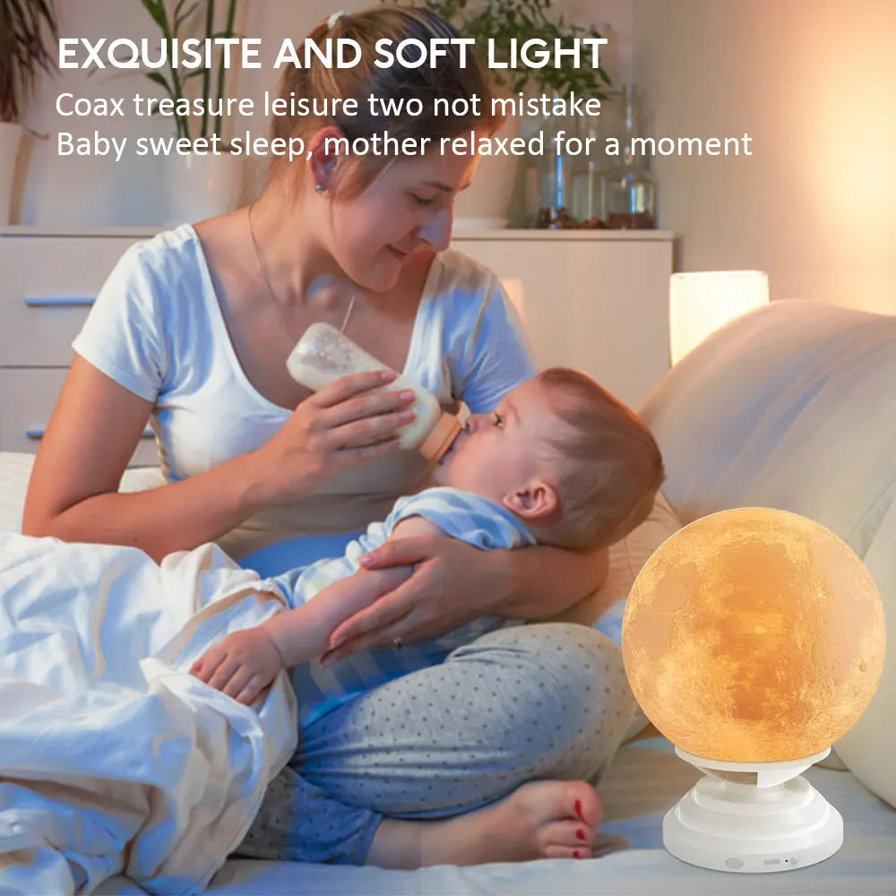 Night Light Moon Lamp Battery Powered With Stand Starry Lamp 10 Color
