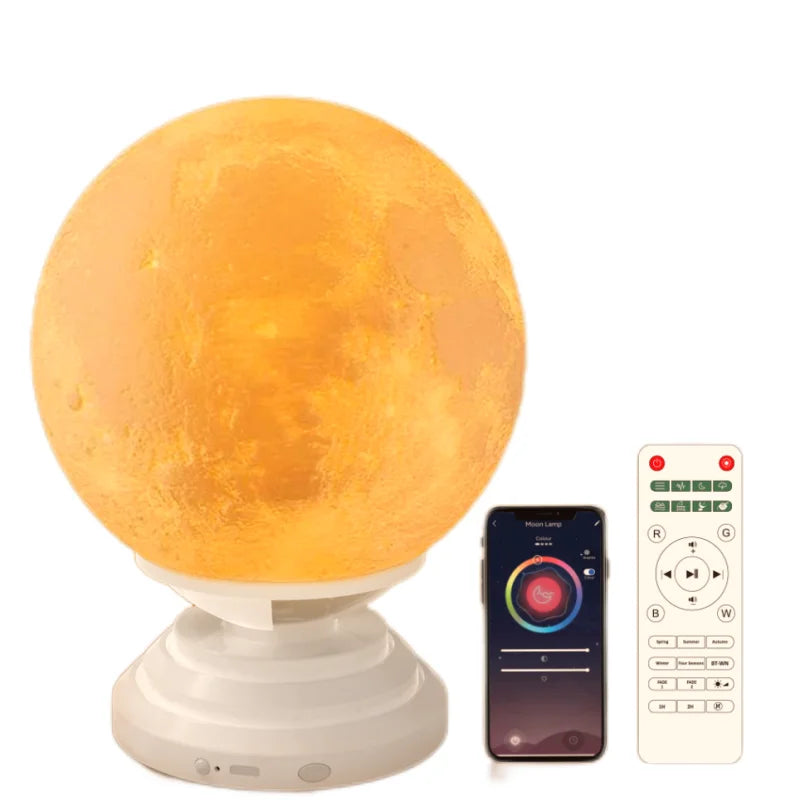Night Light Moon Lamp Battery Powered With Stand Starry Lamp 10 Color