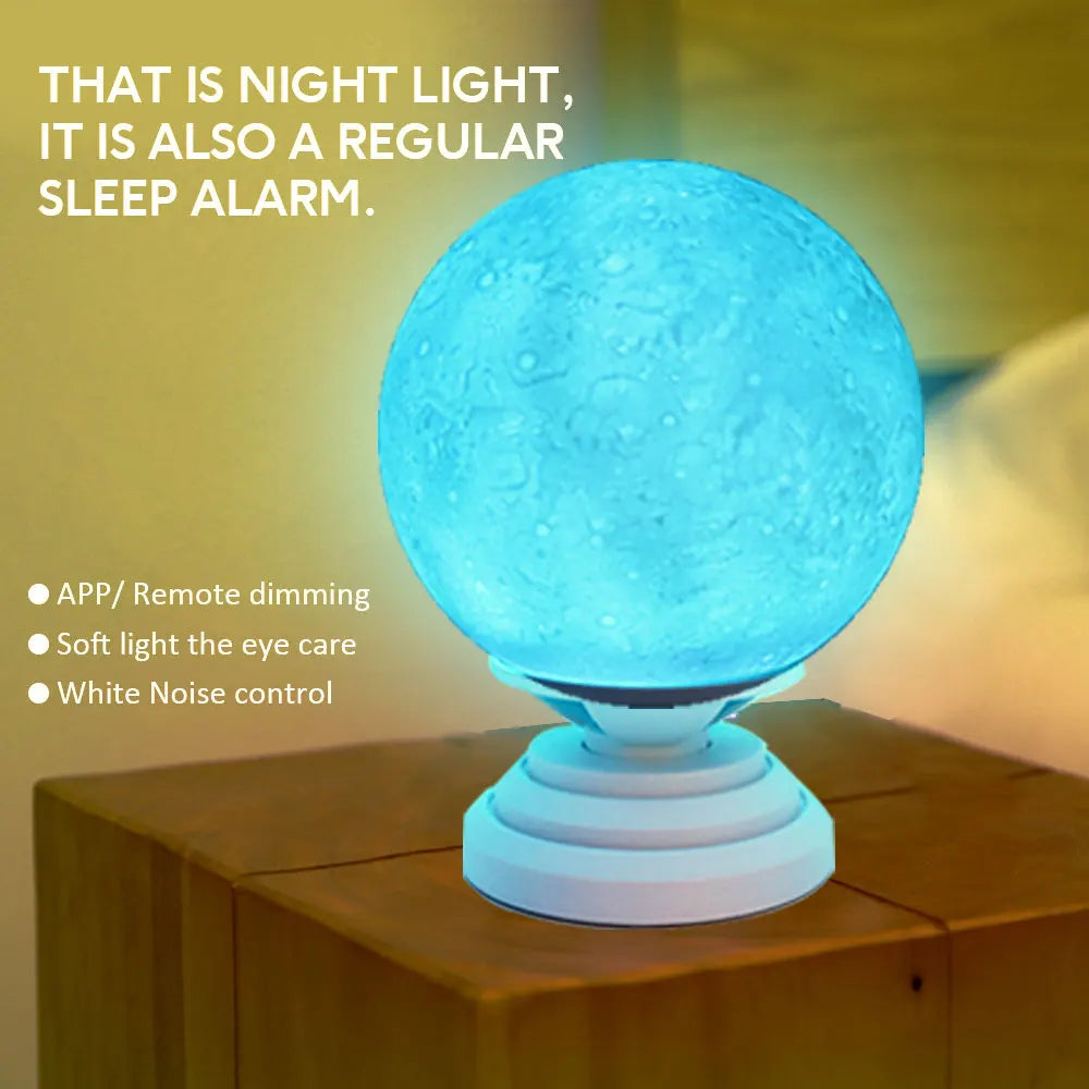 Night Light Moon Lamp Battery Powered With Stand Starry Lamp 10 Color