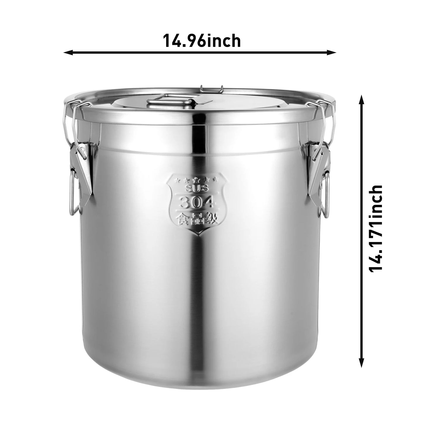 33L Stainless Steel Airtight Canister
