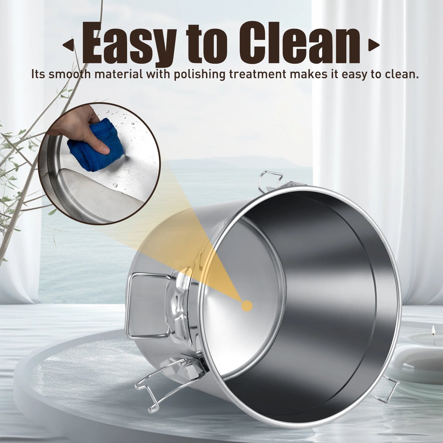 33L Stainless Steel Airtight Canister