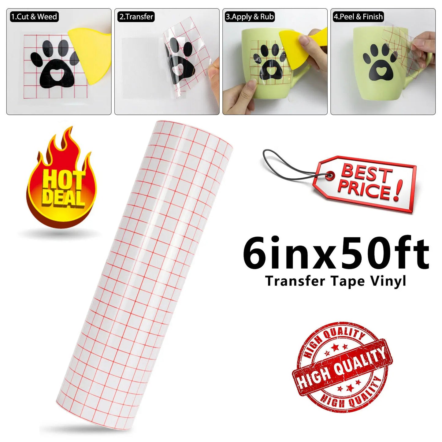 15cmX1500cm Transfer Tape Paper