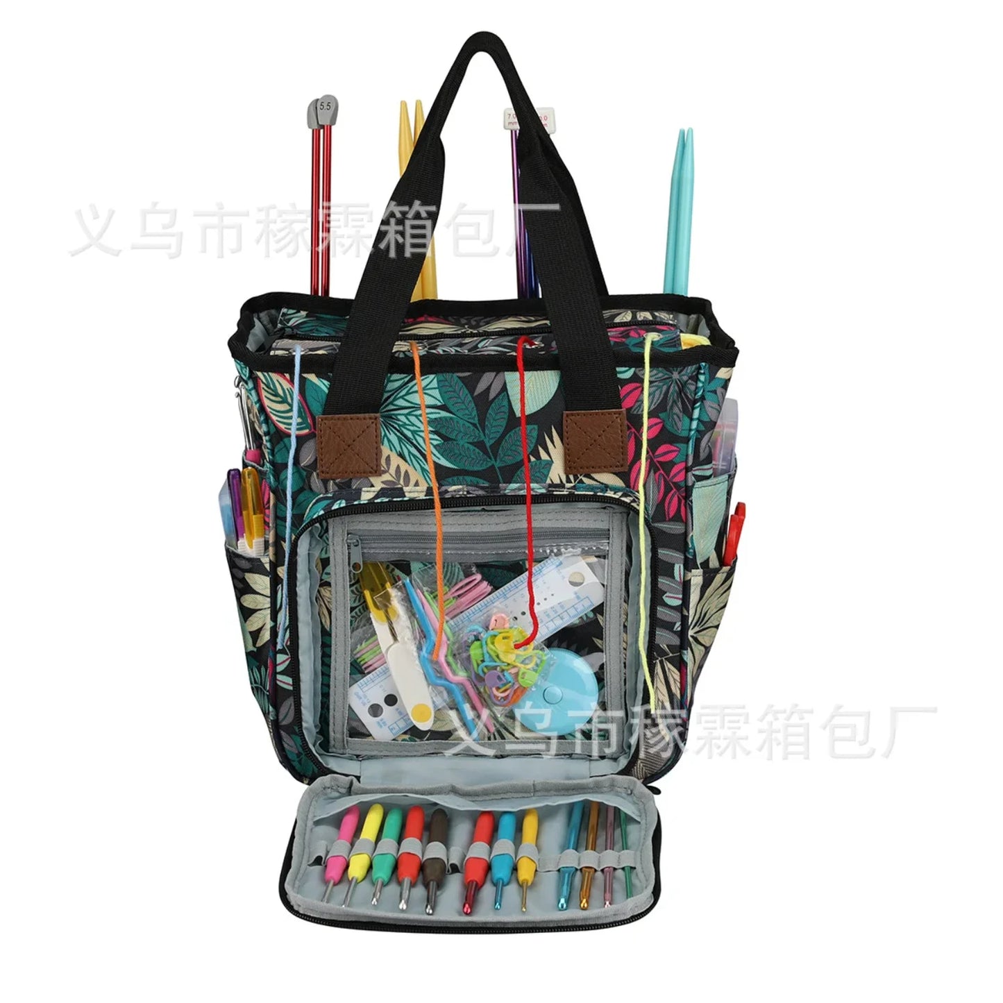 Portable Knitting Bag Organizer Yarn Storage Case