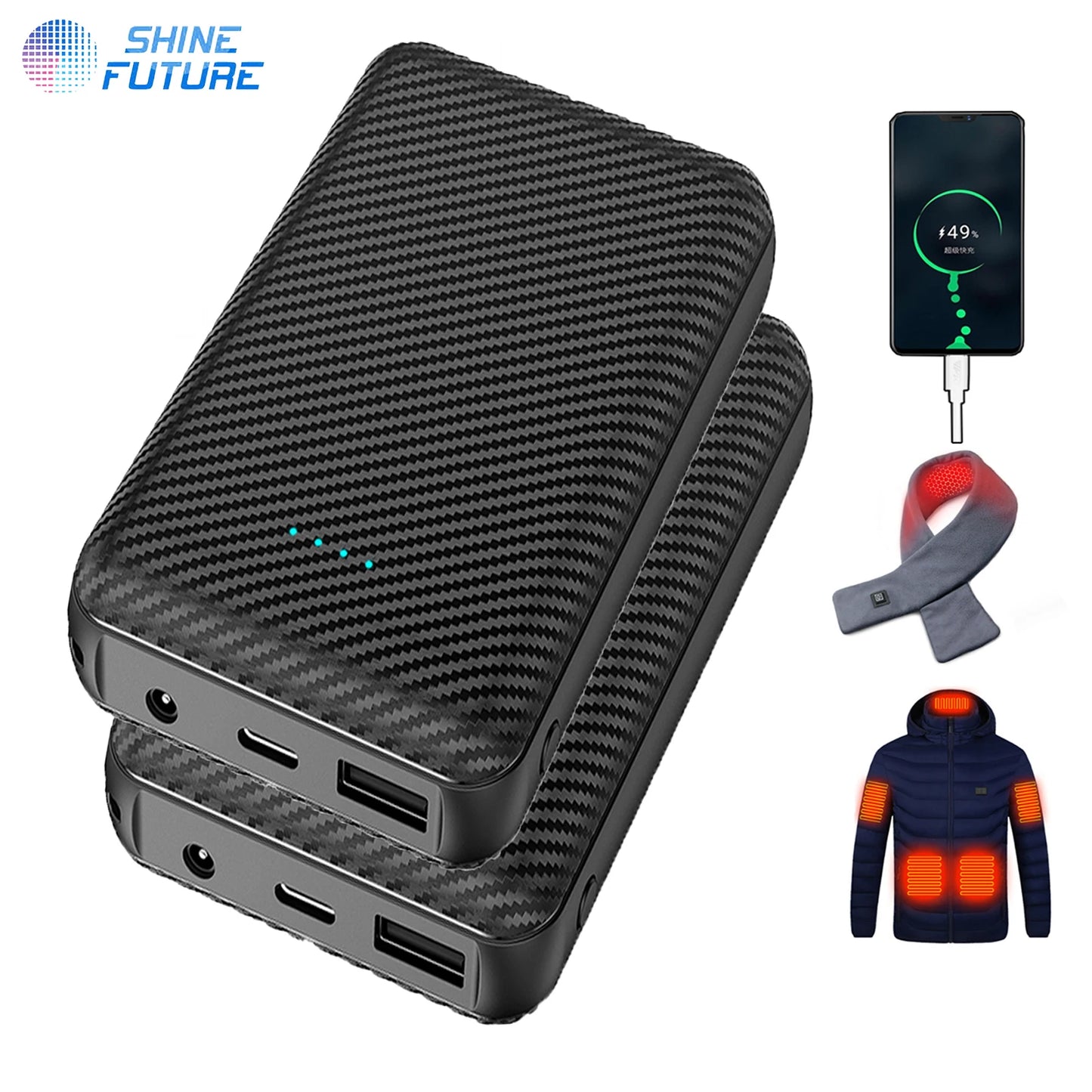 DC7.4V Power Bank 20000mAh Portable Charger