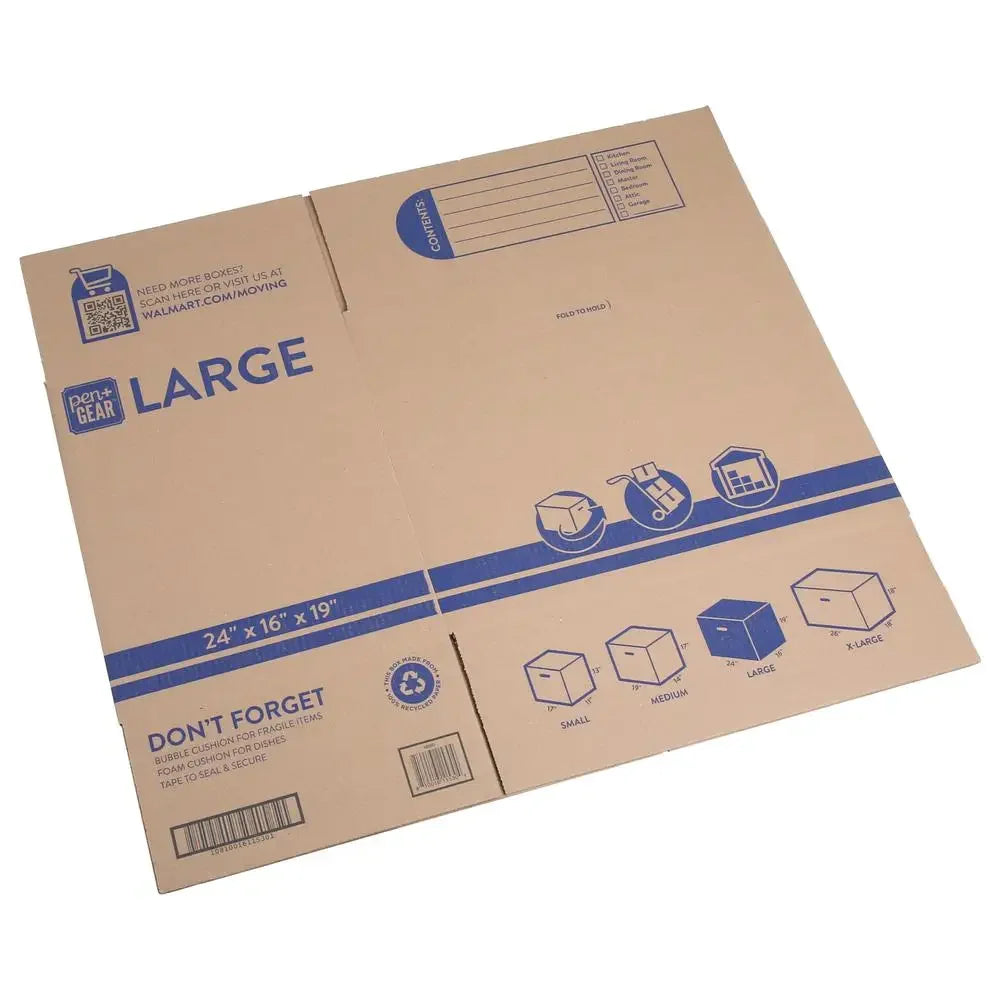 Large Kraft Moving and Storage Boxes 24x16x19 25ct