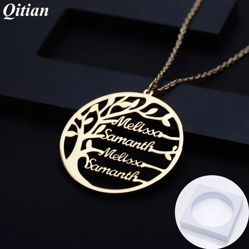 Personalized Necklace With Name Gold Stainless Steel Custom Necklace