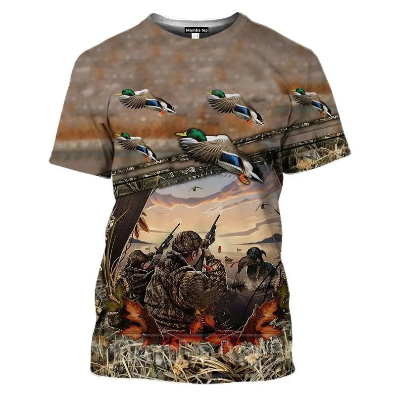 3D Wild Boar Print T Shirt