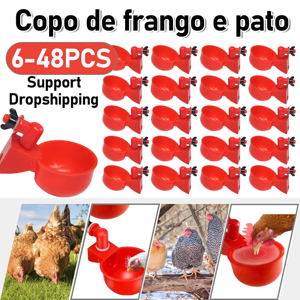 6-48pcs Chicken Duck Drinking Cup Automatic Drinker