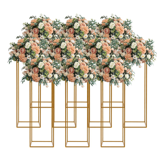 4Pcs/10Pcs Gold Frame Backdrop Stand Rectangular Metal Flower Rack