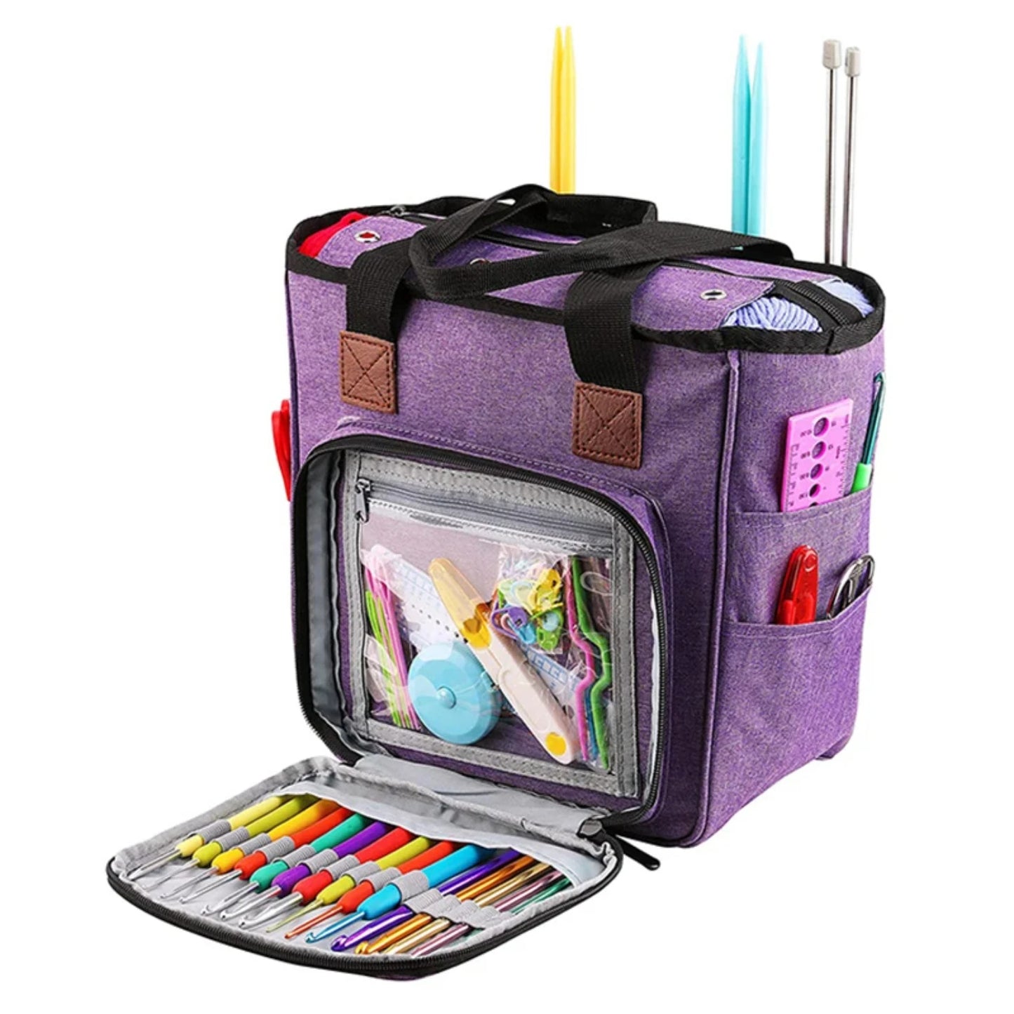 Portable Knitting Bag Organizer Yarn Storage Case